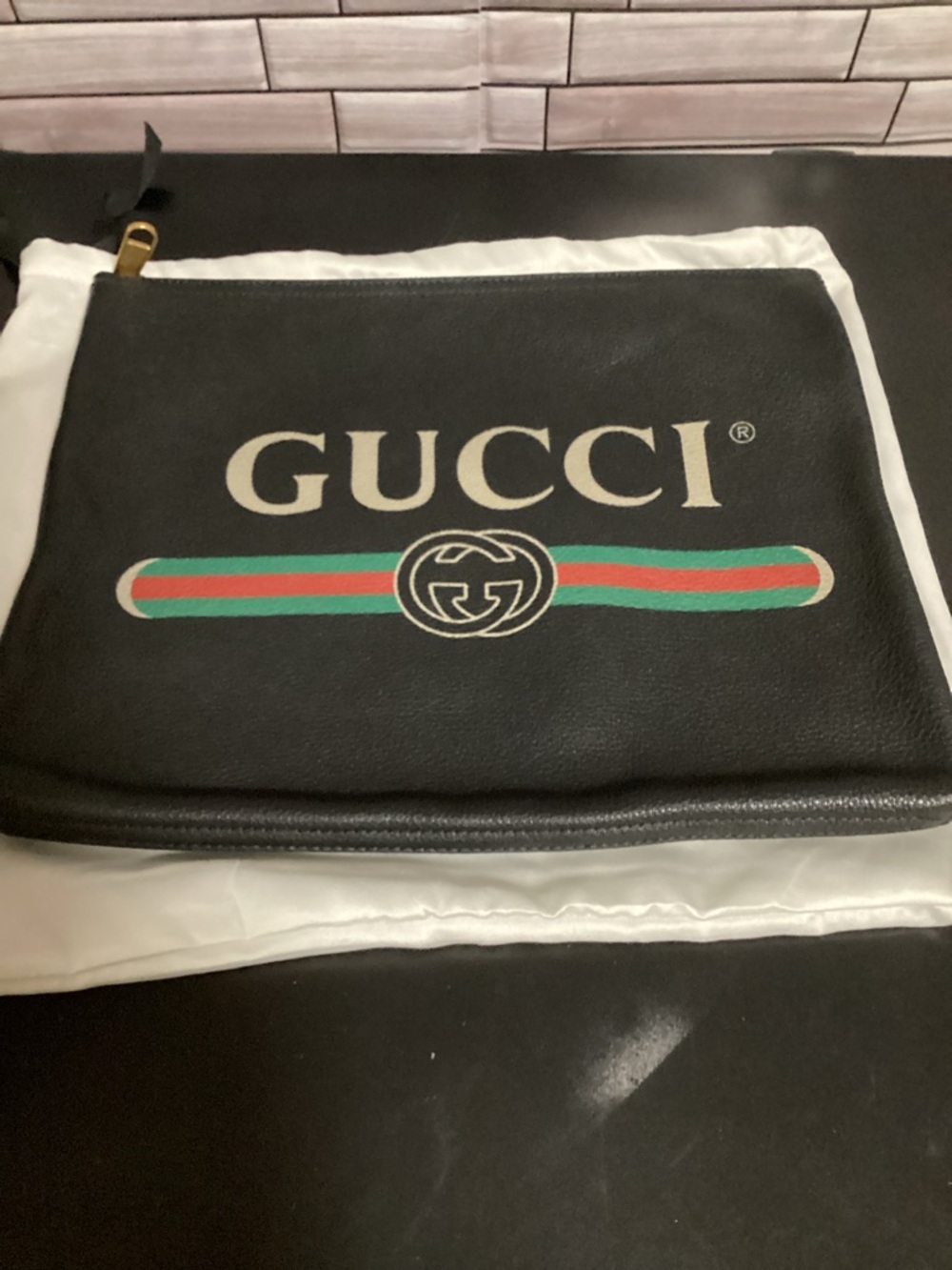 Authentic Gucci leather portfolio bag vintage